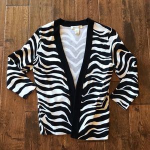 WHBM Zebra Cardigan